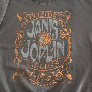 Gray Janis Joplin Graphic sweatshirt